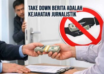 Take down berita merupakan pelangaran jurnalistik yang bertentangan dengan undang undang
