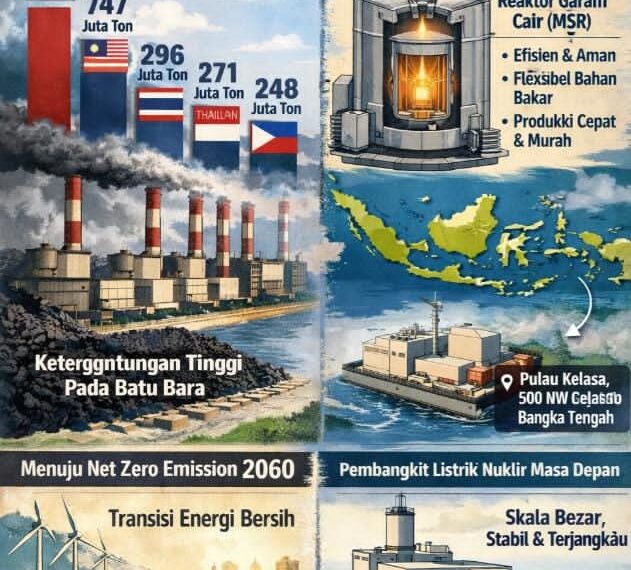 Emisi Energi RI Tertinggi di ASEAN, Nuklir Dinilai Jadi Opsi Strategis