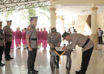 Kapolres Rohil adakan sertijab sejumlah Pejabat utama dan Kapolsek 