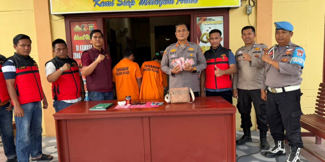 Modus uang arisan ; Satnarkoba Polsek Pujud ciduk pasuntri Bandar sabu