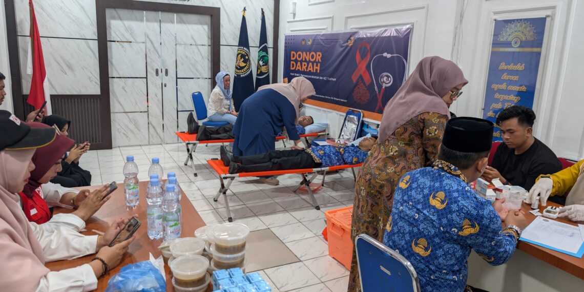 Demi Kemanusiaan, HBP ke 62  Lapas Kelas II A Bagansiapiapi Gandeng PMI Laksanakan Donor Darah